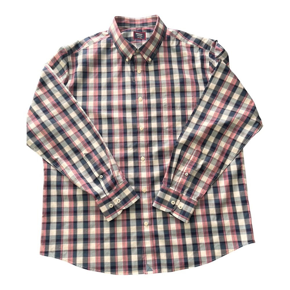 UNTUCKit Schwarz-WF Mens XXL Slim Fit Wrinkle Free Plaid Button Down Shirt - Picture 3 of 16
